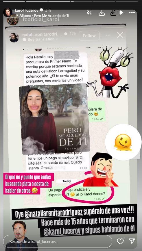El reposteo de Karol Lucero en Instagram