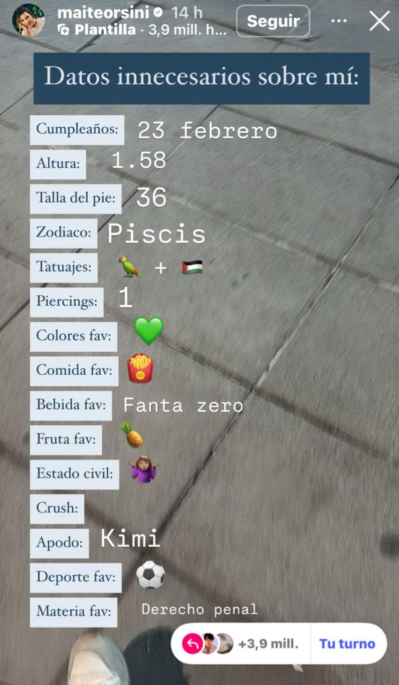 Maite Orsini en Instagram