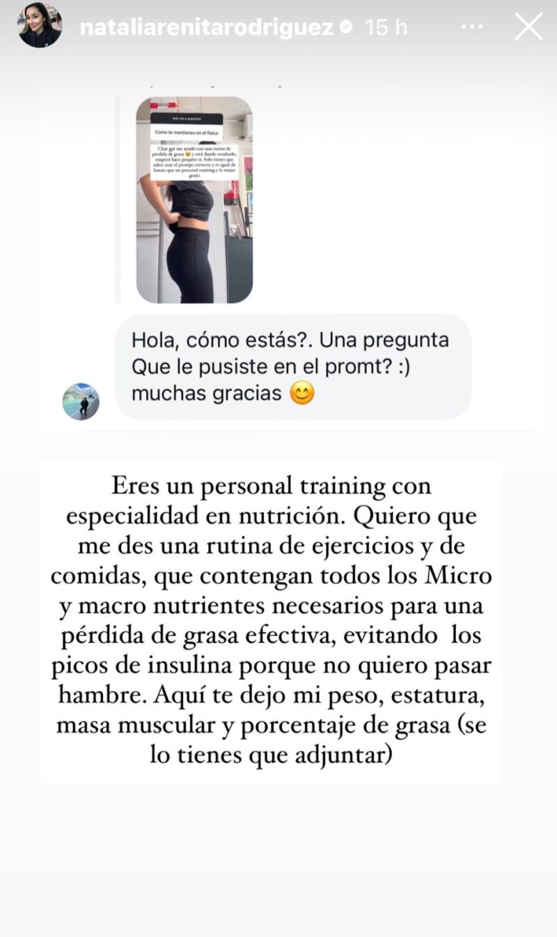 Natalia Rodríguez en Instagram