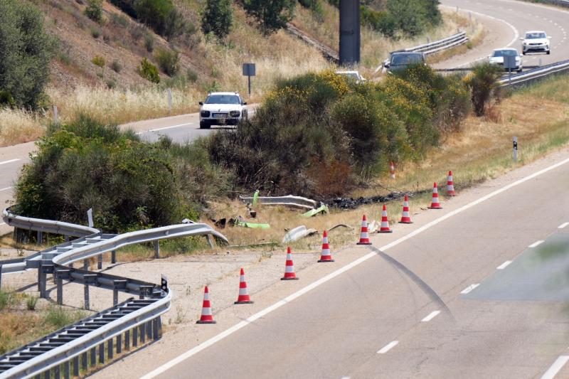 Carretera en la que falleció Diogo Jota.