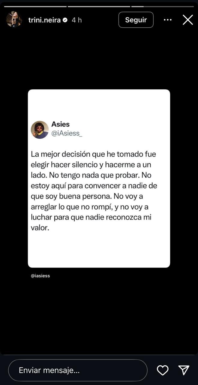 Trini Neira en sus redes sociales.