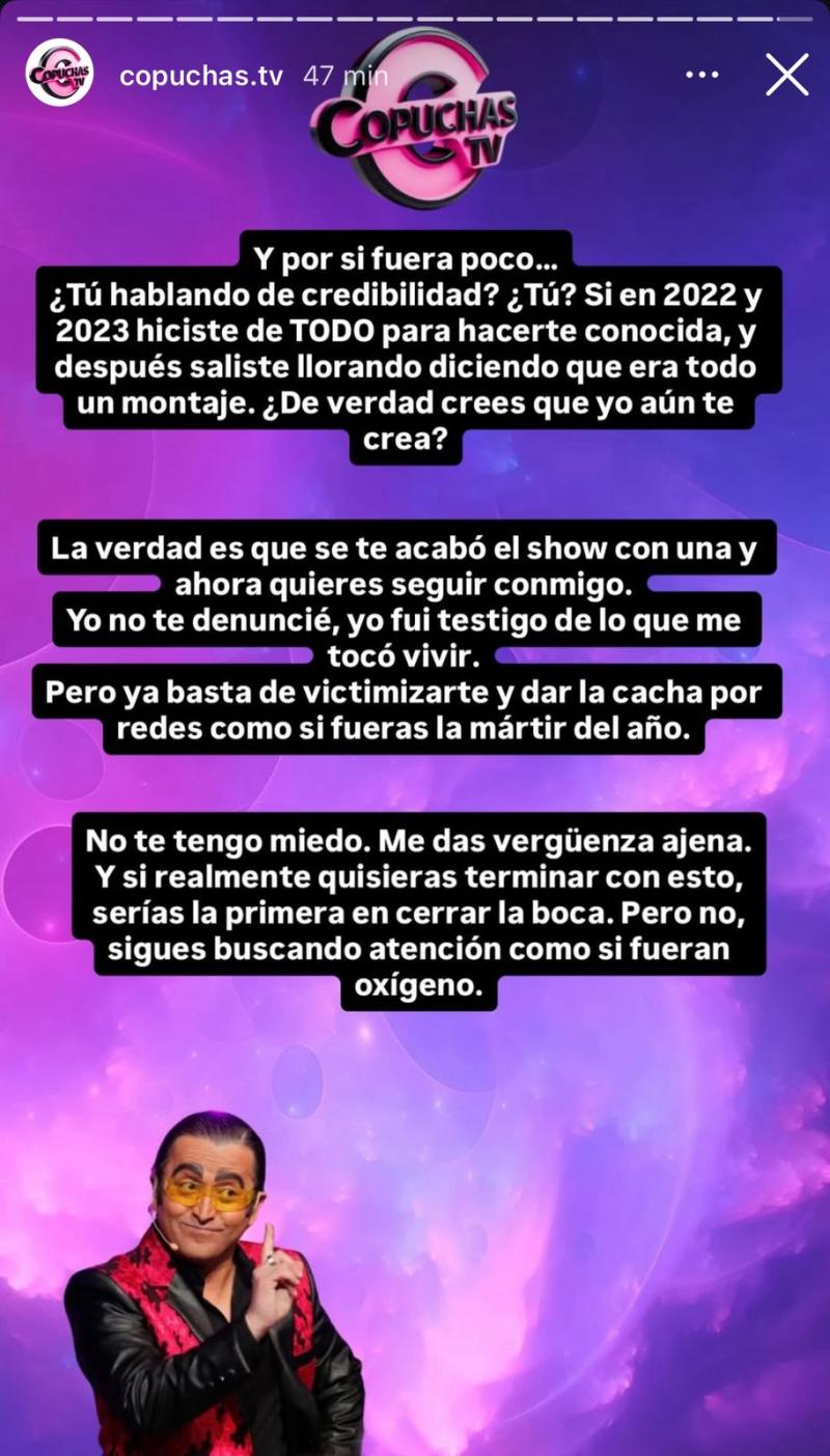 "Comunicado" de Natalia Casas-Cordero - Instagram