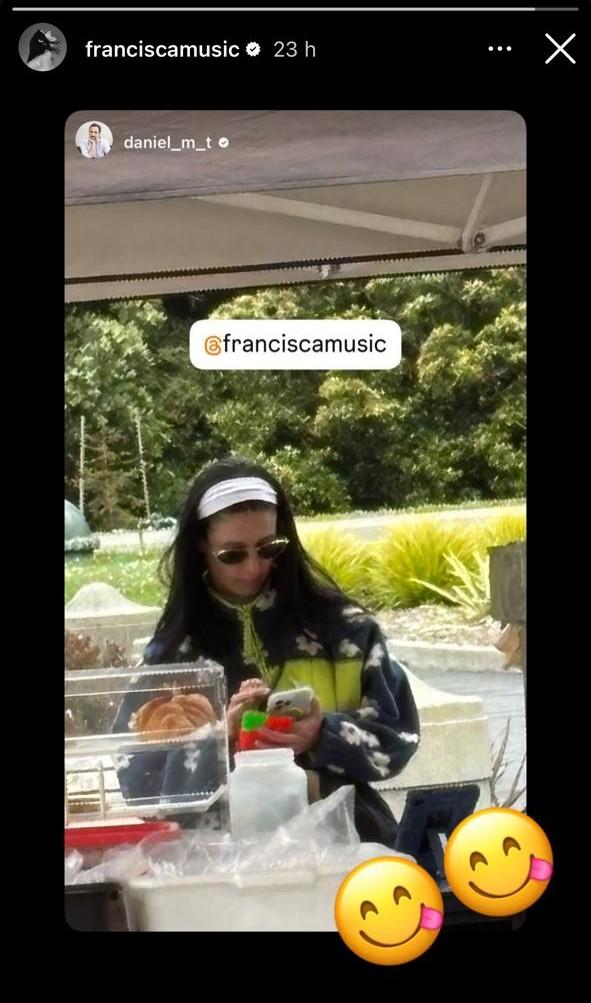 La foto que Daniel Matamala compartió de Francisca Valenzuela - Instagram