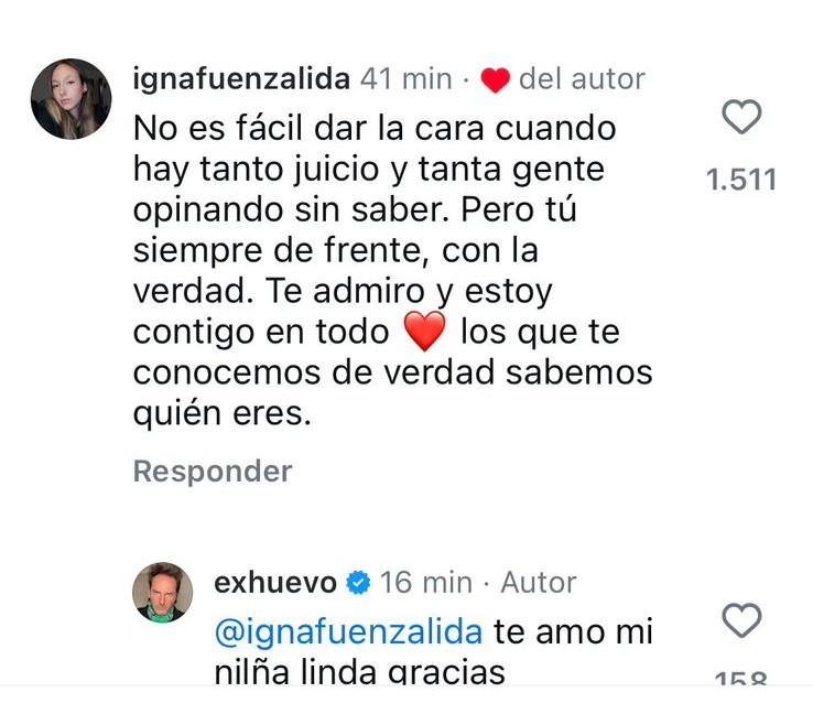 Mensaje hija de Daniel Fuenzalida | Instagram