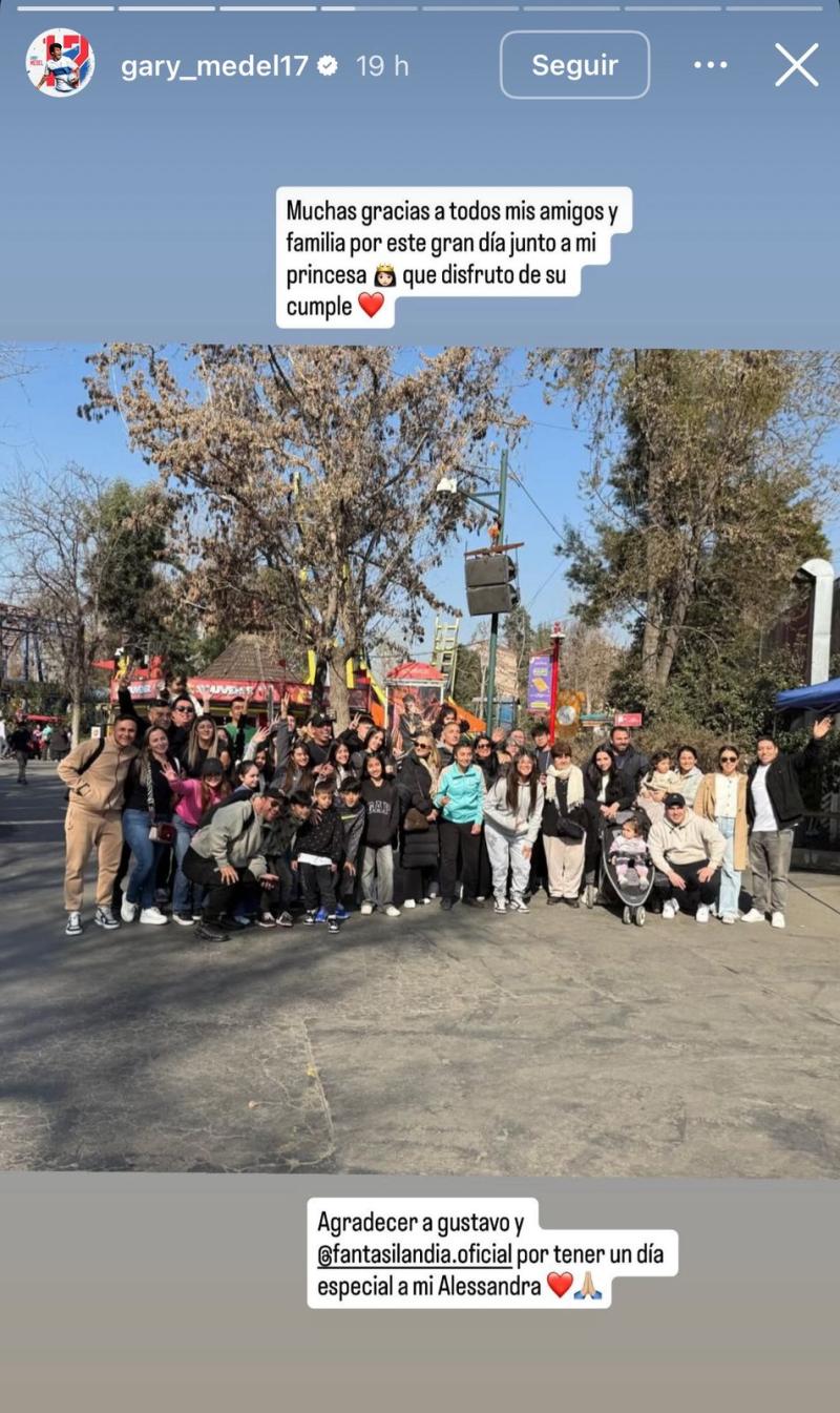 Familia de Gary Medel celebró décimo cumpleaños de Alessandra - Instagram
