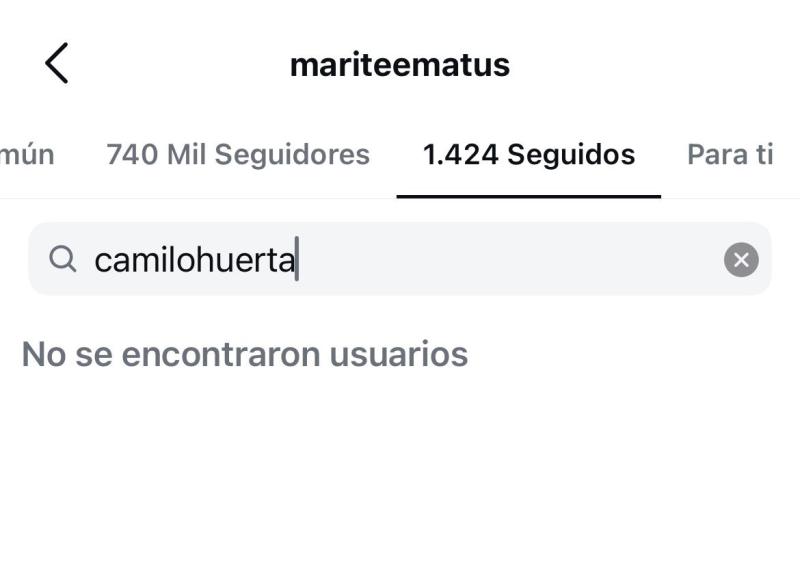Marité Matus también dejó de seguir a Camilo Huerta