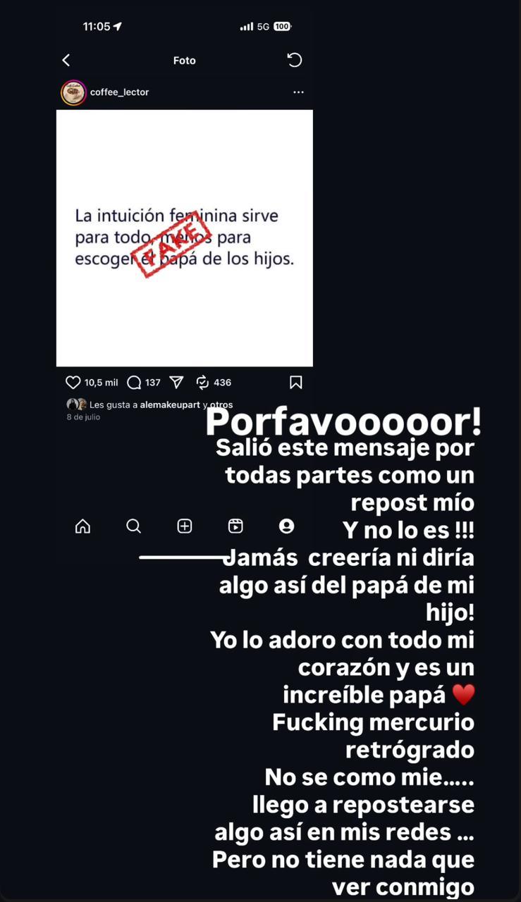 Josefina Fiebelkorn desmintió haberle tirado una indirecta a Jorge Arecheta - Instagram