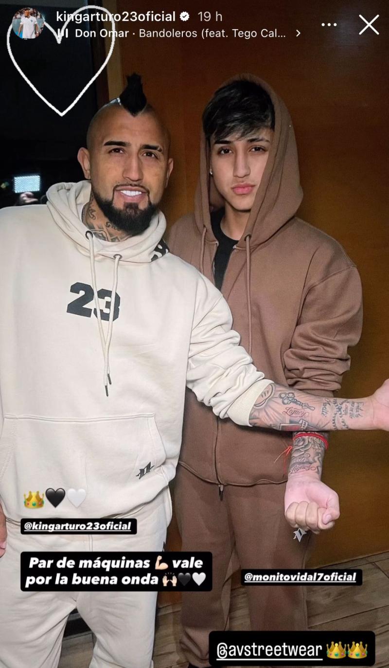 Arturo Vidal junto a Alonso, su hijo mayor con Marité Matus - Instagram