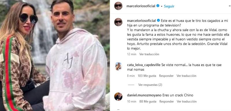 La publicación en cuestión de Marcelo Ríos contra Camilo Huerta - Instagram