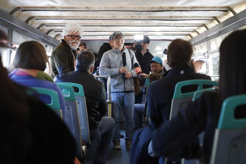 Marcelo Comparini y Federico Sánchez en un bus Turistik. Créditos: 13C