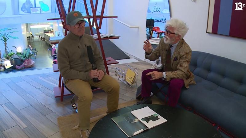 Marcelo Comparini y Federico Sánchez en una de las salas de exposición de Interdesign en Las Condes. Créditos: City Tour