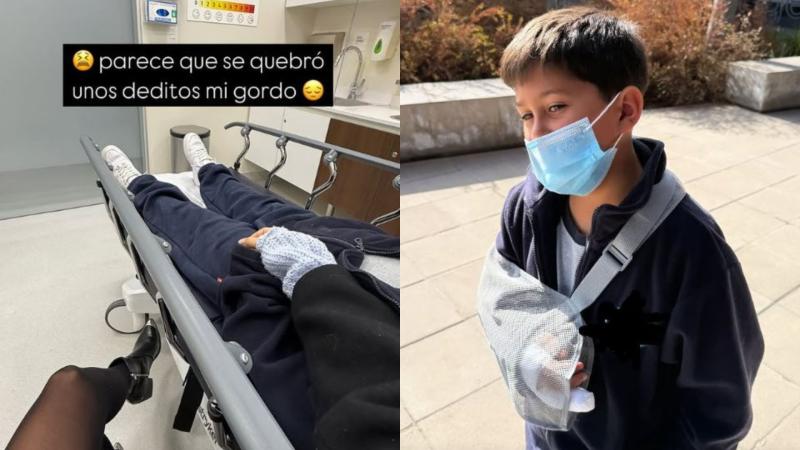 Historias de Coté López sobre su hijo en Instagram
