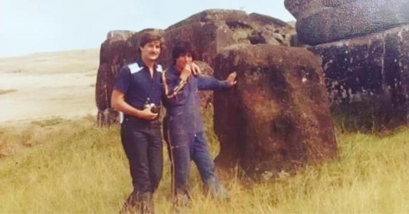 Ramón Farías en Anakena