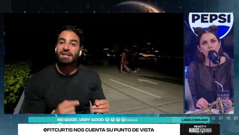 Yoan Curtis en el react de Mundos Opuestos