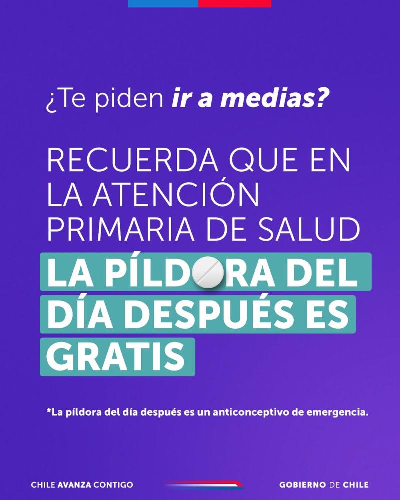 ¿Cómo y dónde conseguir gratis la pastilla del día después en Chile? - Instagram