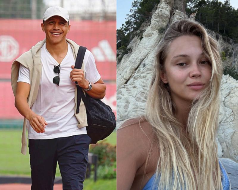 Alexis Sánchez y Alexandra Litvinova