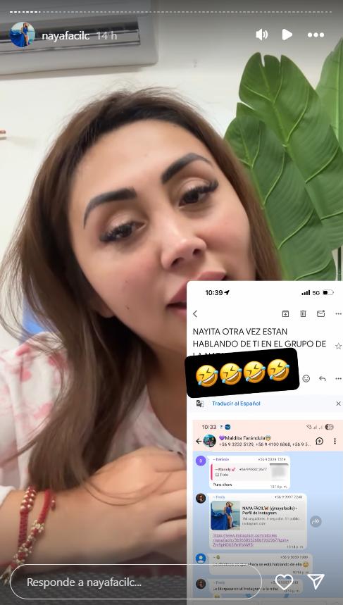 Naya Fácil recibió un correo que avisaba que había un grupo para hablar de ella - Captura