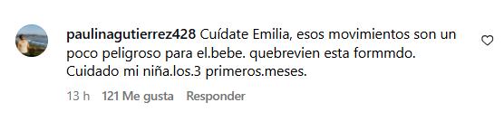 Las críticas que recibió Emilia Dides en su publicación - Instagram
