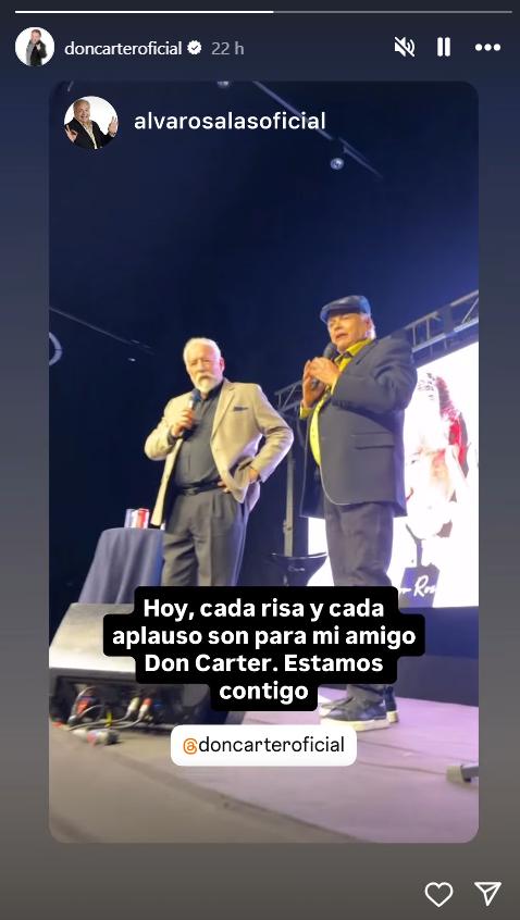 Álvaro Salas envió su apoyo a Don Carter en este difícil momento - Instagram