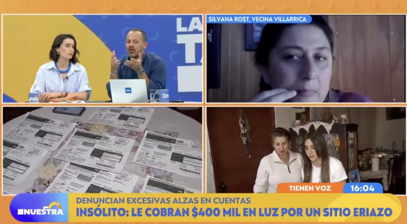 Cuentas de la luz subieron en un 1000% en Villarrica.