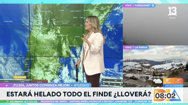 Michelle Adam entrega informe del tiempo para este fin de semana.