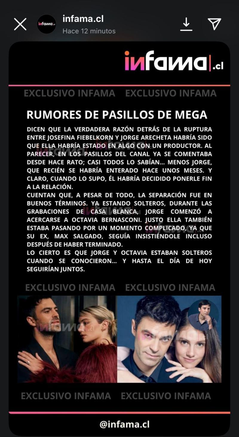 Comunicado de Infama - Instagram