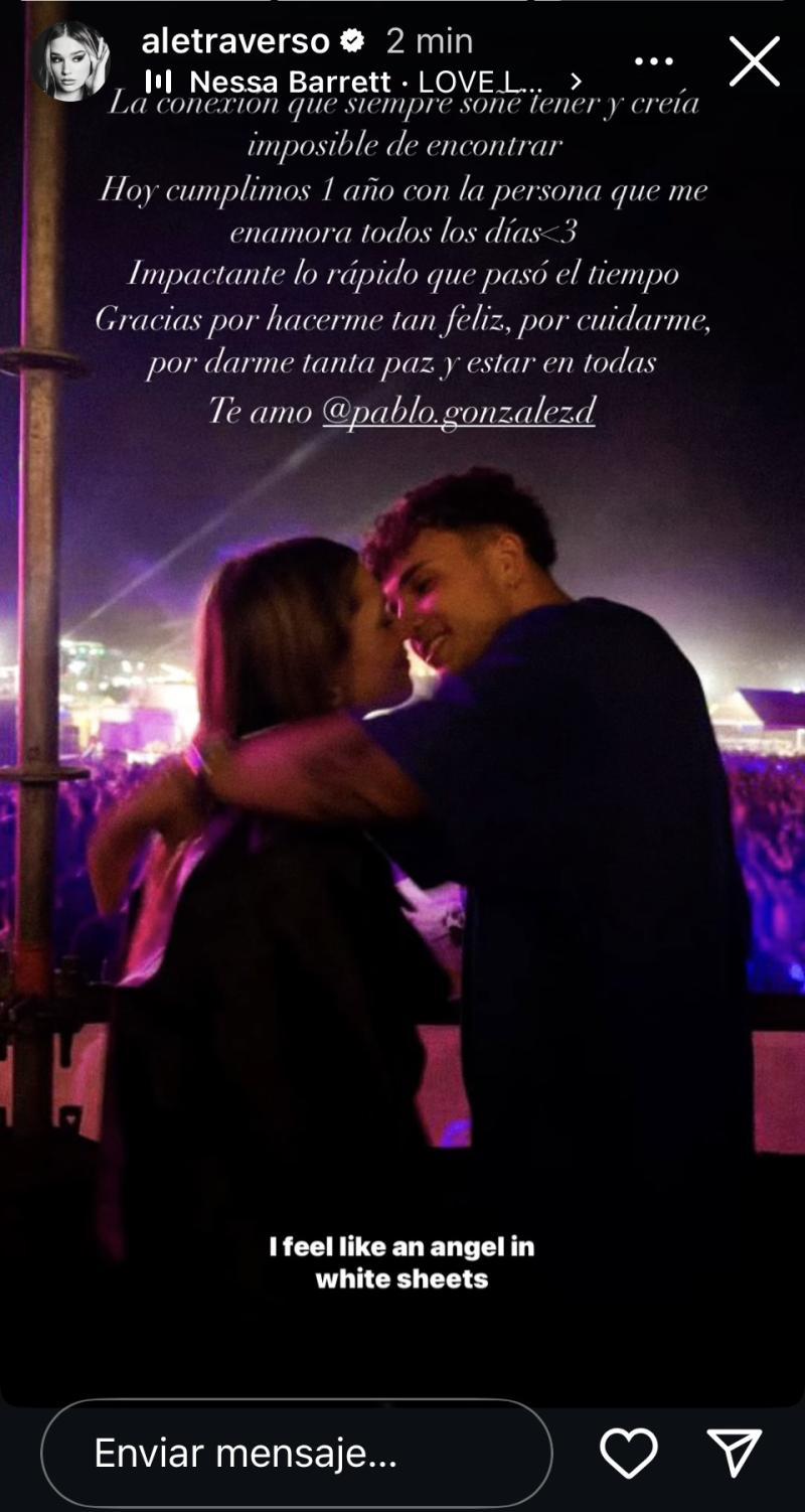 Alessia y Pablo cuando cumplieron un año de relación | Instagram
