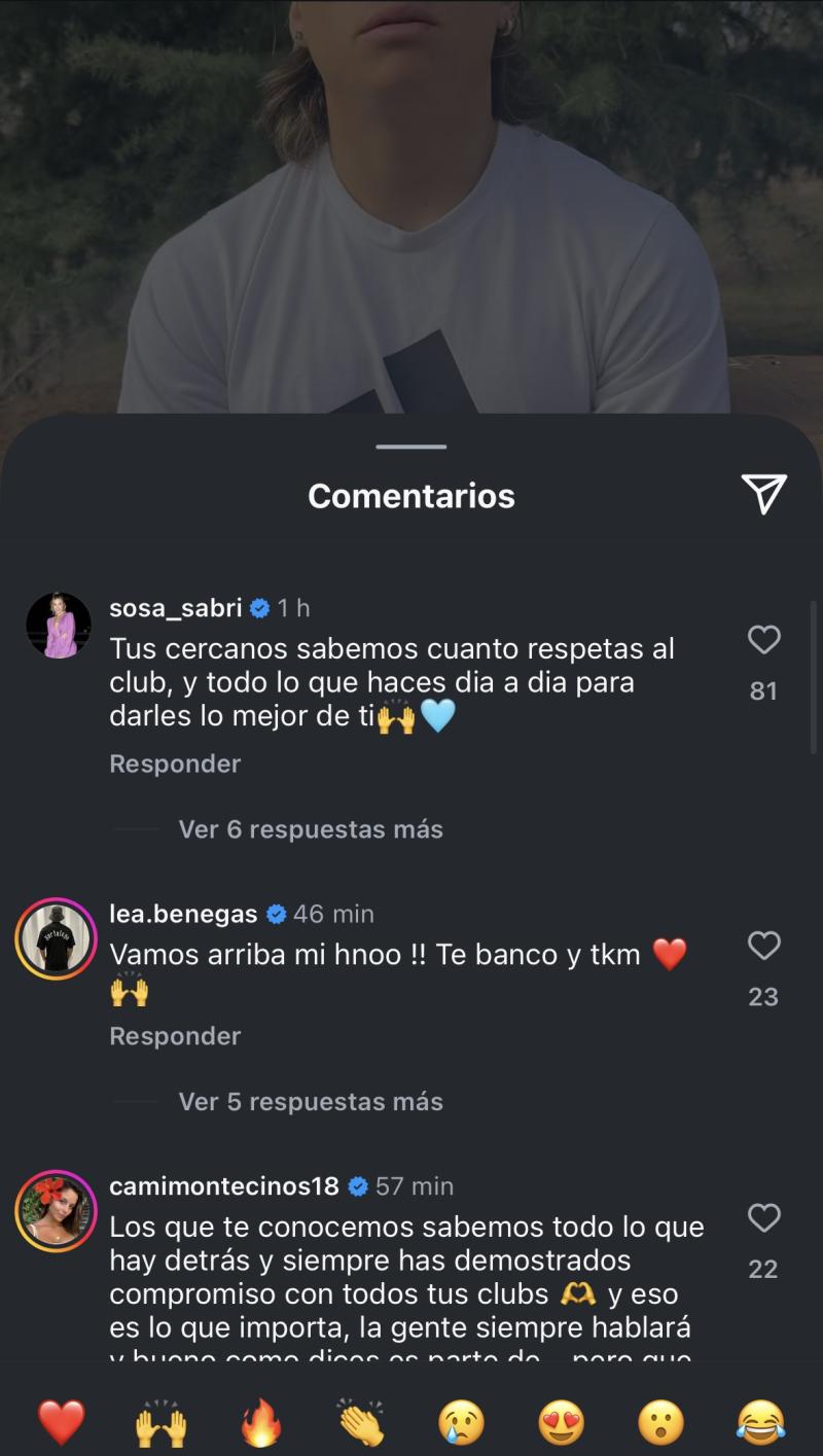 Sabrina Sosa defiende a Joaquín Montecinos.