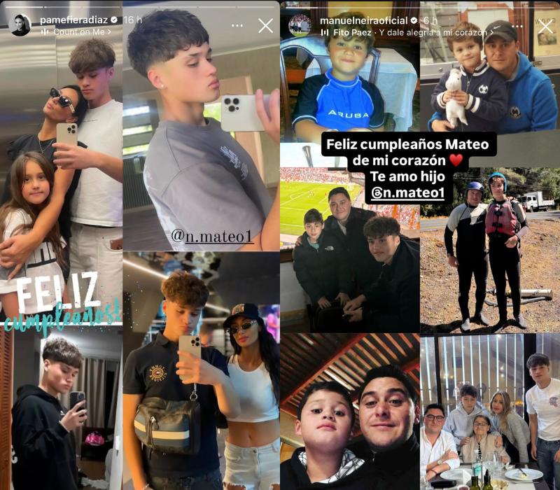 Pamela Díaz y Manuel Neira en Instagram.