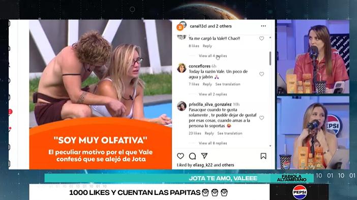 Natu Urtubias y Pía Pérez en el react de Mundos Opuestos