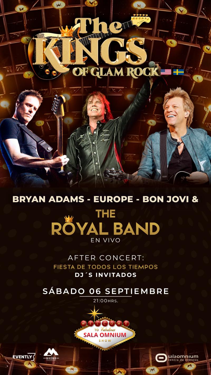 The Kings of Glam: El concierto que homenajea a Bryan Adams, Europe y Jon Bon Jovi
