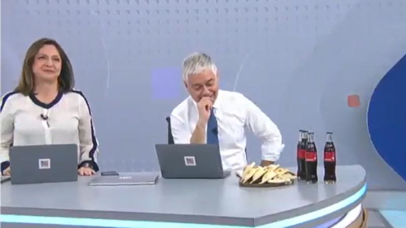 El regalo de José Luis Repenning y Priscilla Vargas a sus compañeros de "Teletrece Tarde"