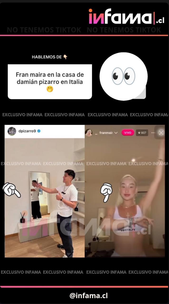 El detalle que confirmaría el romance entre Fran Maira y Damián Pizarro