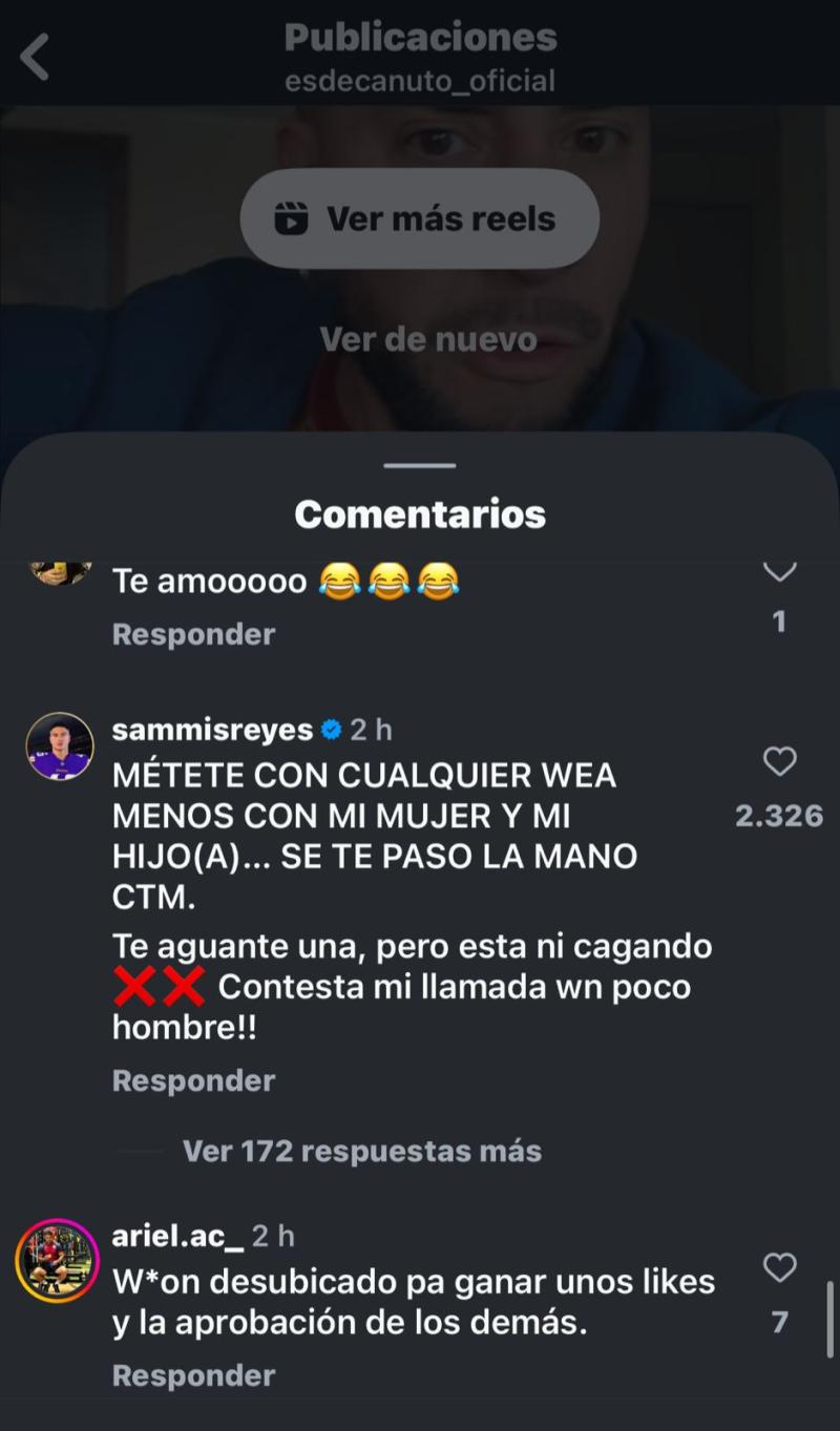 Sammis Reyes explotó contra Pastor Rocha