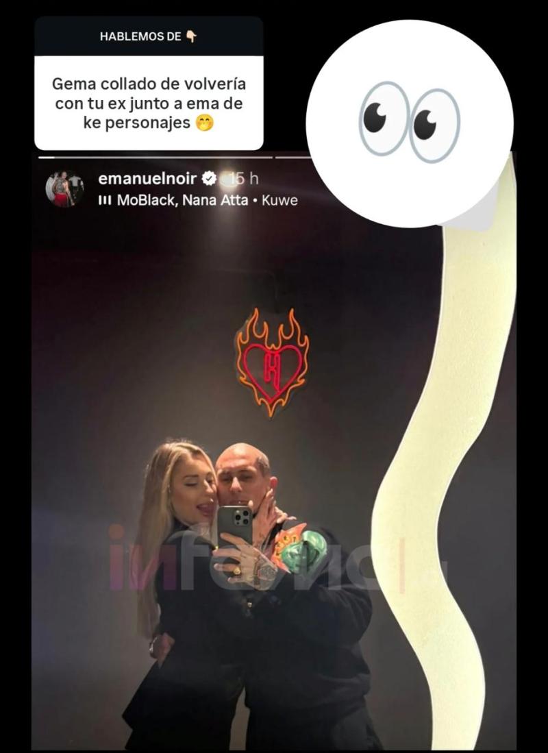 Vocalista de Ke Personajes junto a Gemma Collado - Instagram