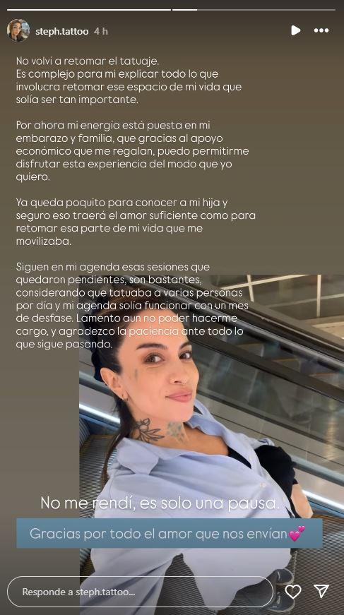 Steph, denunciante de Jorge Valdivia muestra su embarazo - Instagram