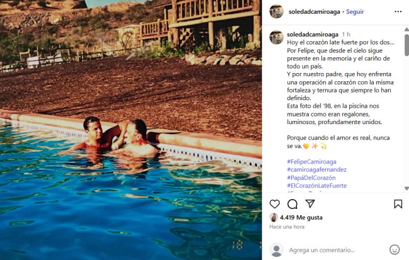 Hermana de Felipe Camiroaga comparte inédita foto y alerta estado de su padre - Instagram