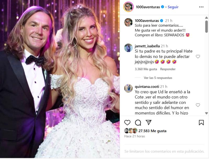 La comentada publicación del papá de Coté López - Instagram