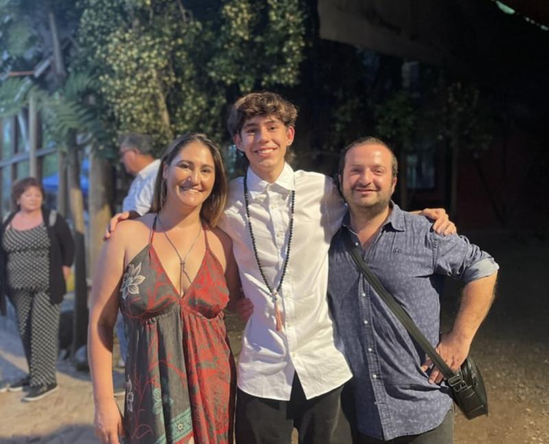 Belén Mora, Toto y Samuel.