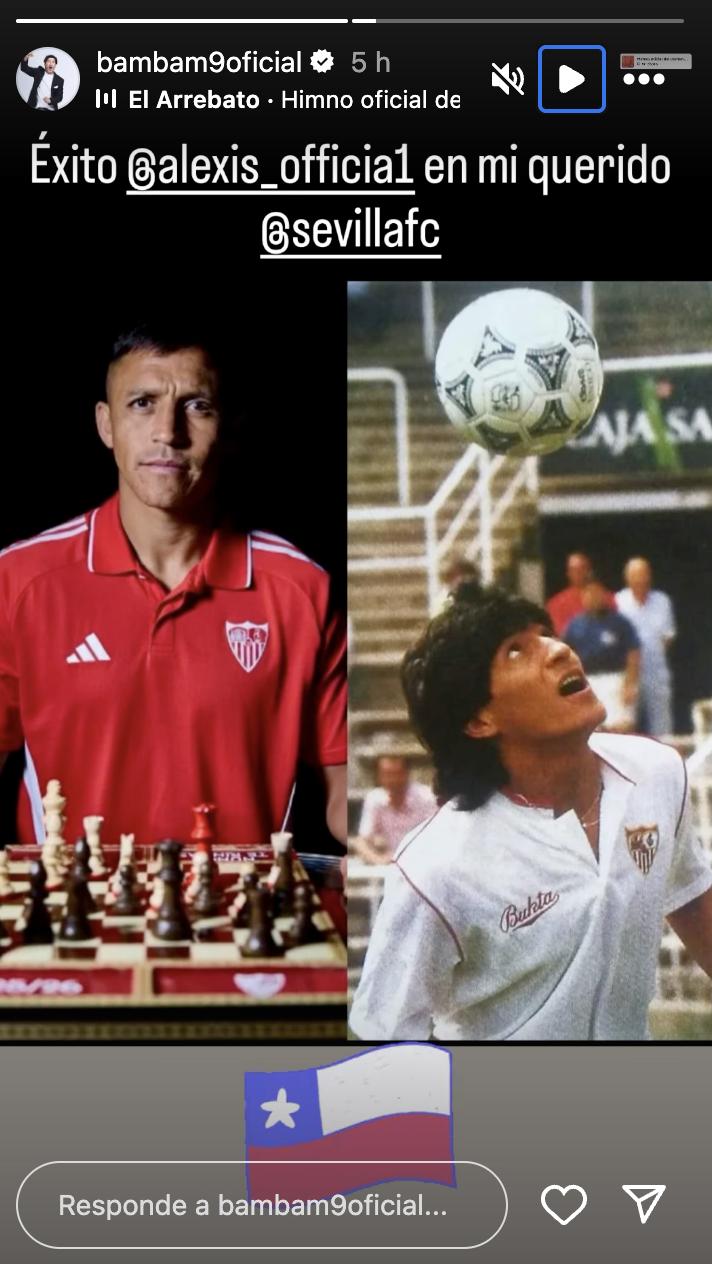 Iván Zamorano comparte mensaje a Alexis Sánchez.