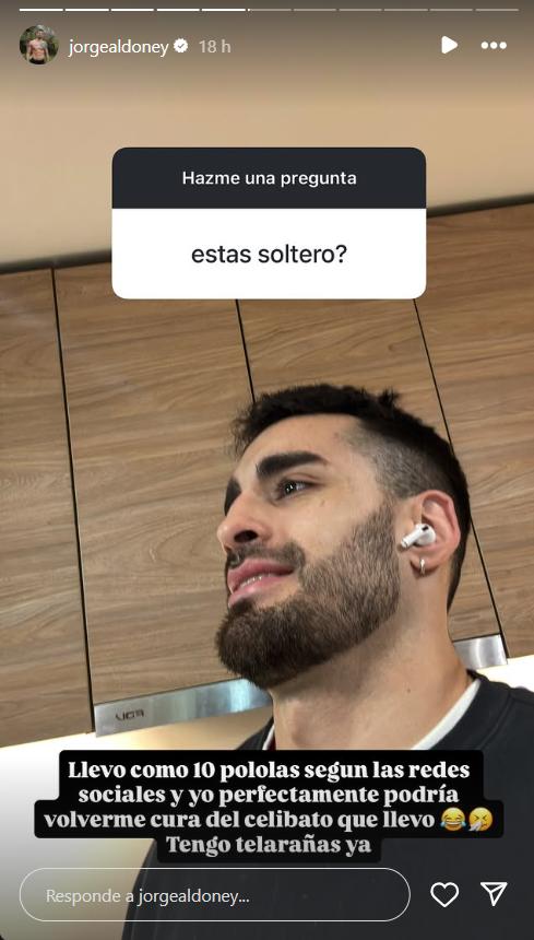 Jorge Aldoney aclara estado sentimental - Instagram
