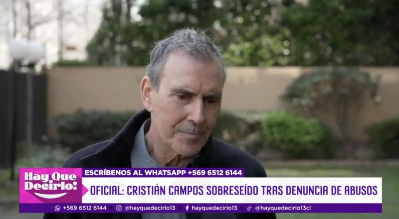 Cristián Campos rompe el silencio en ¡Hay que decirlo!