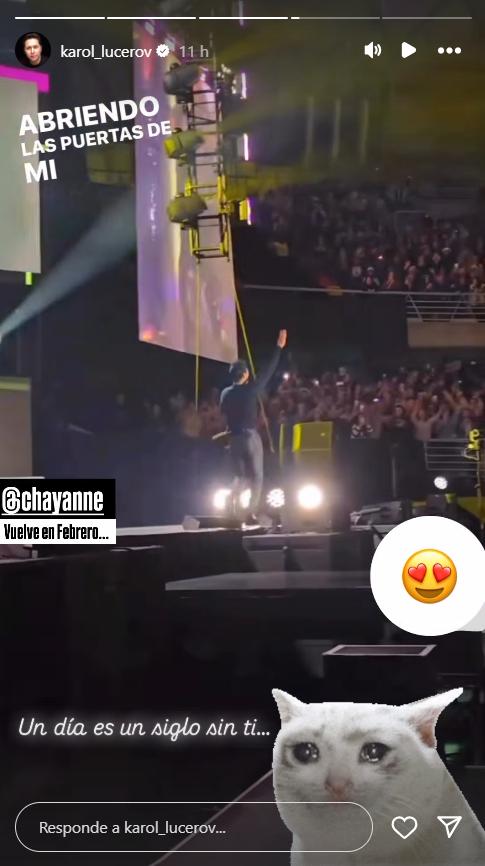 La indirecta de Karol Lucero a Fran Virgilio en concierto de Chayanne - Instagram