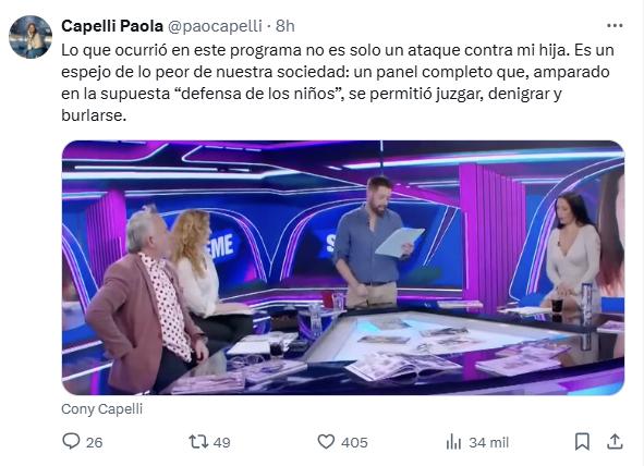 Descargo mamá de Cony Capelli | X