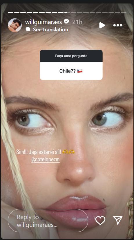 Historia William Guimarães con foto de Coté López | Instagram