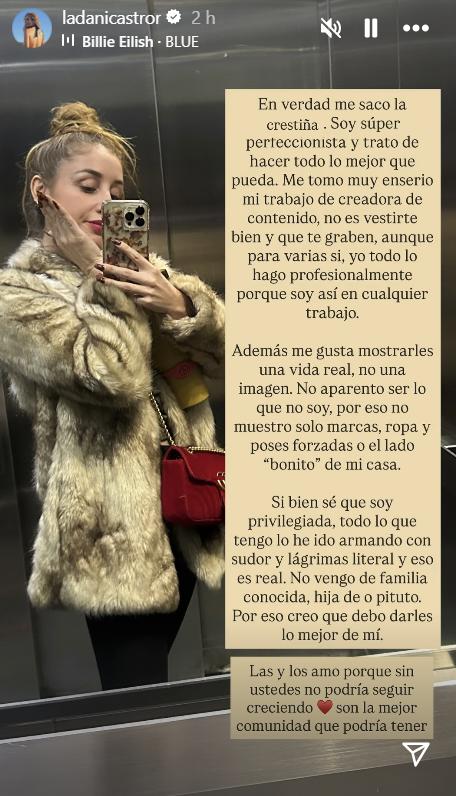 Historia de Dani Castro | Instagram