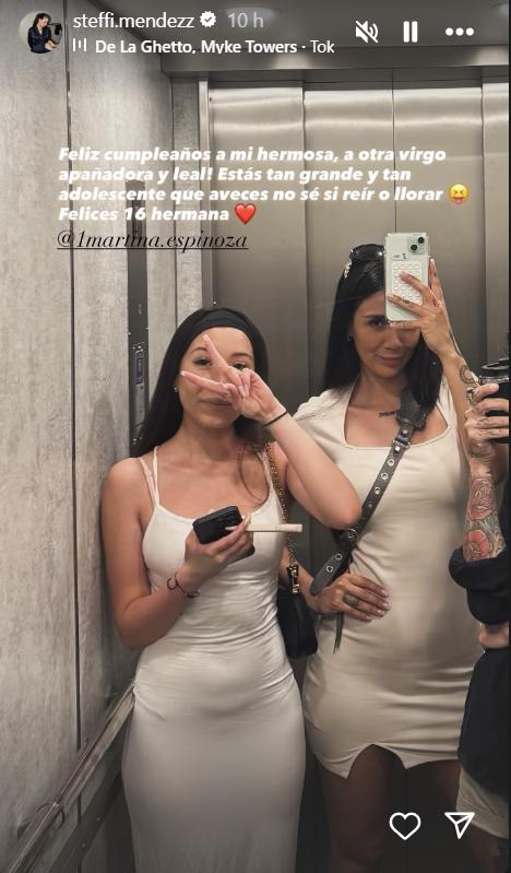 Historia de Steffi Méndez y Martina | Instagram