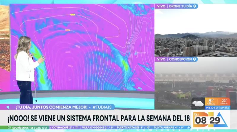 Michelle Adam entrega un nuevo informe del tiempo.