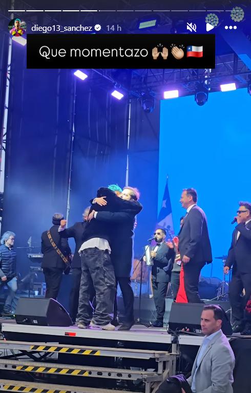 Mono Sánchez y el Presidente Gabriel Boric - Instagram