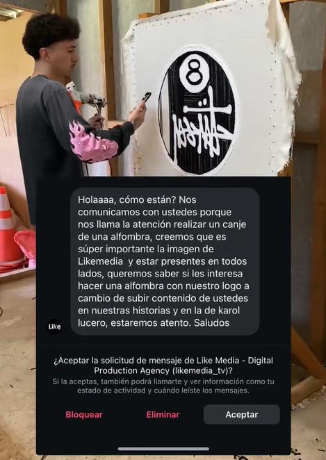 Like Media, de Karol Lucero, pidió a emprendedor un canje de alfombra - Tiktok